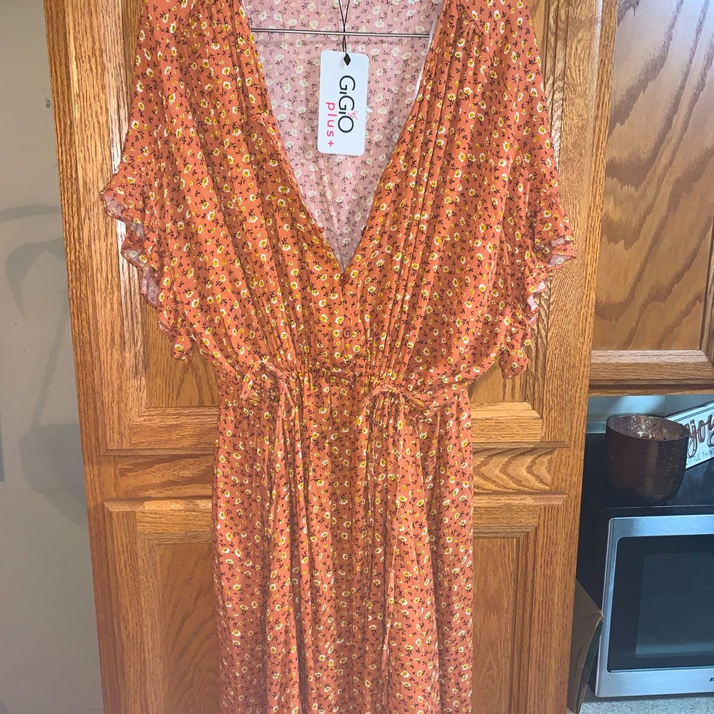 Brand New Gigio cinch waist dress .